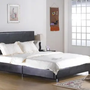 FUSION PU Bed Frame in Black, Brown, White & Hot Pink