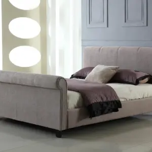 JALISA Mink Chenille Bed Frame