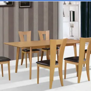 LEGNOSO Extending Dining Table and 6 Chairs
