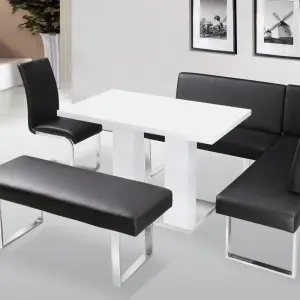 LIBERTY PU Dining Chair with Chrome Frame in Black and White