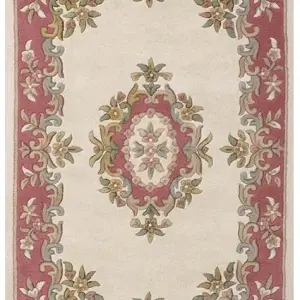 PRIME ROYAL Cream/Rose Wool Rug