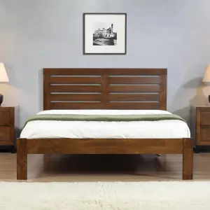 VULCAN Solid Wood Bed Frame in Rustic Oak
