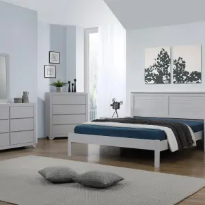 WILMOT Solid Wood Bed Frame in Grey