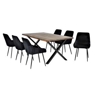 YALE Medium 180cm Solid Oak Dininig Table in Natural Oil