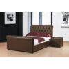 CAXTON PU Storage Bed Frame in Black & Brown - Image 3