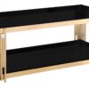 CLEVELAND Glass Coffee Table with Gold Frame