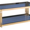 CLEVELAND Glass Coffee Table with Gold Frame - Image 2