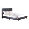FUSION PU Bed Frame in Black, Brown, White & Hot Pink - Image 3