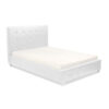 LATTICE PU Bed Frame with High Buttoned Headboard in Black & White - Image 3
