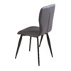 MANHATTAN Grey PU Dining Chair with Black Metal Legs - Set of 2
