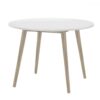 MAPLETON White Matt Dining Table with Rubberwood Legs - Oval and Round - Image 2