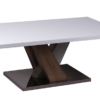 MINDY High Gloss Coffee Table in White & Natural