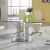ANKARA Clear Glass Dining Table Large and Small