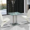 ANKARA Clear Glass Dining Table Large and Small - Image 2