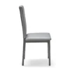 BELLA PU Dining Chair in Black, Brown and Grey with Black Metal Legs - Image 6