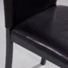 BELLA PU Dining Chair in Black, Brown and Grey with Black Metal Legs - Image 2