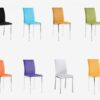 CARINA PU Dining Chair with Chrome Legs - Set of 4