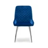 JANE Velvet Fabric Dining Chair in Black, Grey and Blue - Image 5