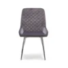 JANE Velvet Fabric Dining Chair in Black, Grey and Blue - Image 3
