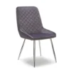 JANE Velvet Fabric Dining Chair in Black, Grey and Blue - Image 2