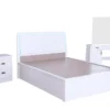 NICK High Gloss Dressing Table with Mirror in Grey/White and White - Image 6