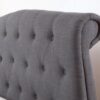MARIANNA Dark Grey Linen Bed Frame - Double 4'6Ft & King Size 5Ft - Image 2