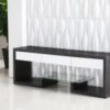 SAMBA TV Unit in Black & White High Gloss with 3 Drawers - Image 2