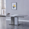 VENUS Extending High Gloss Dining Table in Black/White and Grey/White