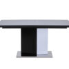 VENUS Extending High Gloss Dining Table in Black/White and Grey/White - Image 14