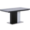 VENUS Extending High Gloss Dining Table in Black/White and Grey/White - Image 13