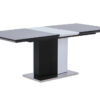 VENUS Extending High Gloss Dining Table in Black/White and Grey/White - Image 12