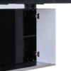 VENUS Extending High Gloss Dining Table in Black/White and Grey/White - Image 11