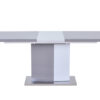 VENUS Extending High Gloss Dining Table in Black/White and Grey/White - Image 8