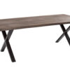 YALE Solid Oak Dining Table with Black Painted Iron Legs - Image 7