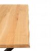 YALE Solid Oak Dining Table with Black Painted Iron Legs - Image 16