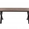 YALE Solid Oak Dining Table with Black Painted Iron Legs - Image 6