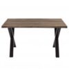 YALE Solid Oak Dining Table with Black Painted Iron Legs - Image 9