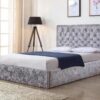 YASMIN Ottoman Storage Bed Frame in Silver Crushed Velvet - Image 2