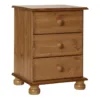 COPENHAGEN 3 Drawers Bedside in Pine