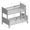 ALBA Family - Triple Bunk Bed in White - Image 2