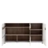 CHELSEA Living 3 Doors Glazed Sideboard in White with a Truffle Oak Trim - Image 7
