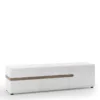 CHELSEA Living Wide 3 Doors TV Unit in White with a Truffle Oak Trim