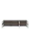 CHELSEA Living Wide 3 Doors TV Unit in White with a Truffle Oak Trim - Image 7