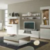 CHELSEA Living Wall Shelf in White with a Truffle Oak Trim - Image 7