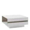 CHELSEA Living Small Designer Coffee Table in White with a Truffle Oak Trim