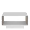 CHELSEA Living Small Designer Coffee Table in White with a Truffle Oak Trim - Image 9