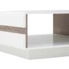 CHELSEA Living Small Designer Coffee Table in White with a Truffle Oak Trim - Image 4