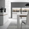 CHELSEA Living 1 Drawer 2 Doors Sideboard 109.5cm Wide in White with a Truffle Oak Trim - Image 7