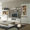 CHELSEA Living Small Designer Coffee Table in White with a Truffle Oak Trim - Image 6