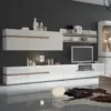CHELSEA Living Wide 3 Doors TV Unit in White with a Truffle Oak Trim - Image 6